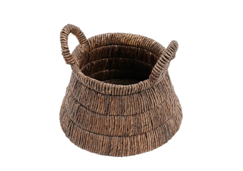 Panier CHISOMO - Tissé à la main en feuille de bananier - JAHA007N - Bazar Bizar