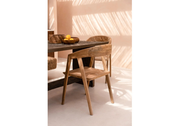 Chaise de Salle à Manger Teluk - Teck Recyclé et Élégance Durable - JASE007N - Bazar Bizar 2