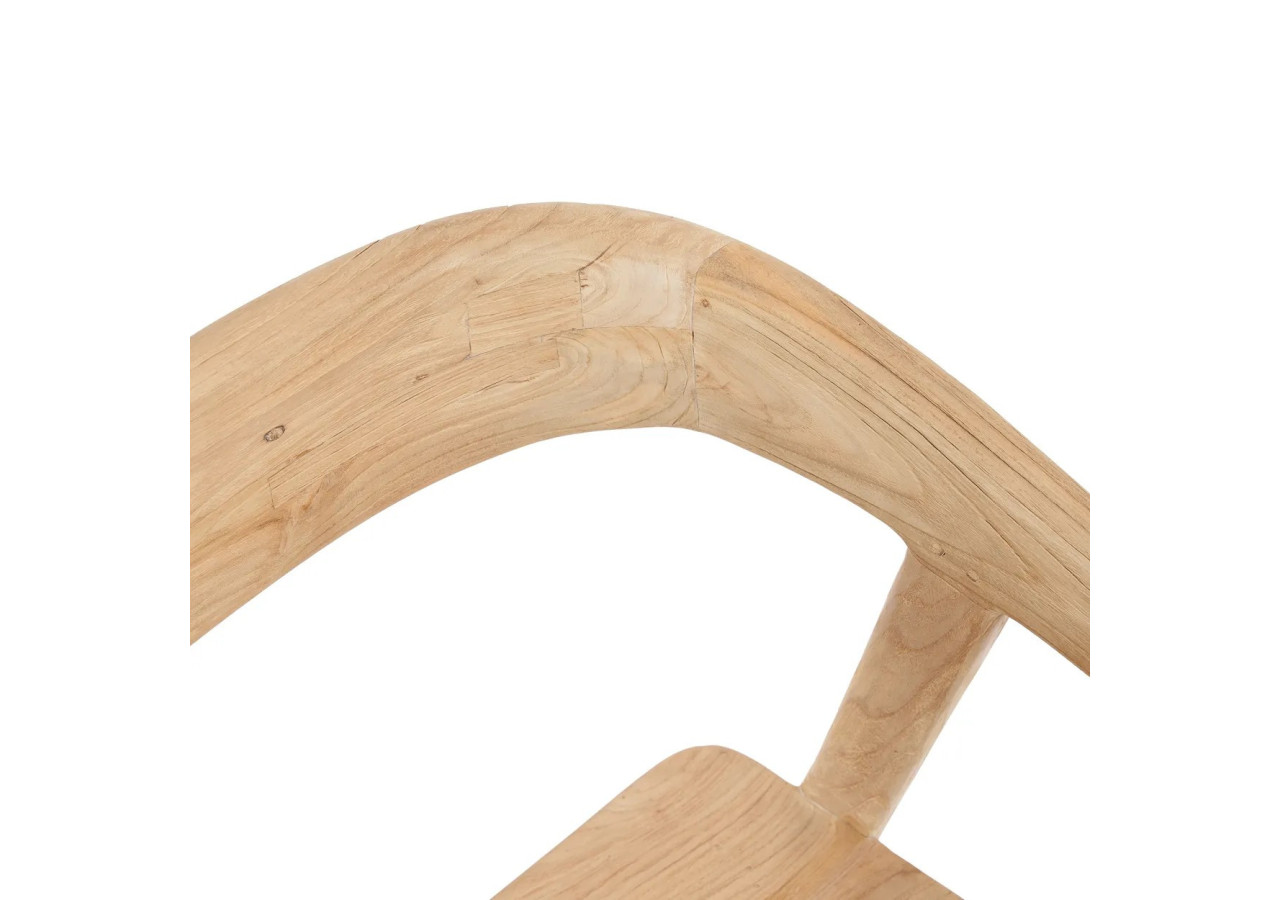 Chaise de Salle à Manger Teluk - Teck Recyclé et Élégance Durable - JASE007N - Bazar Bizar