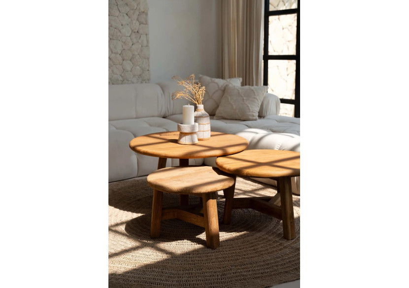 Table Basse Fusuma - Petite Taille et Bois Recyclé - JASE018N-S - Bazar Bizar