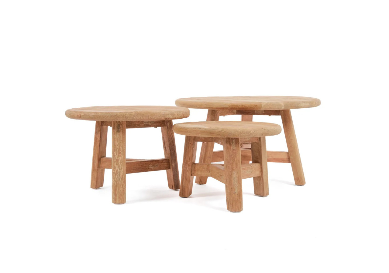 Table Basse Fusuma - Petite Taille et Bois Recyclé - JASE018N-S - Bazar Bizar
