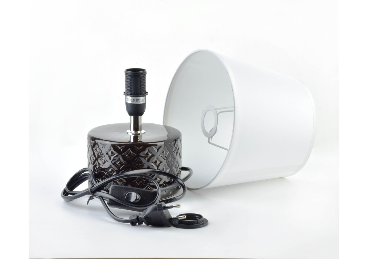 Lampe de table LETI - 12x12xh24cm - HTLA8249 - Mondex