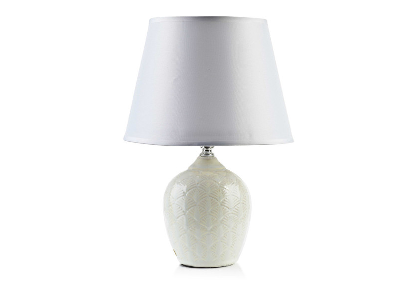 Lampe de table LETI NATURAL - Céramique beige 12x9xh30cm - HTLA8577 - Mondex