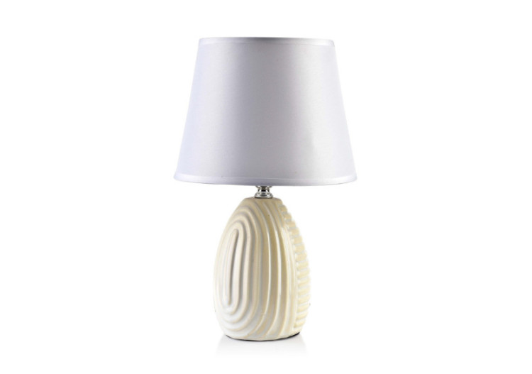 Lampe de table LETI BEIGE - Céramique beige 9x10xh33cm - HTLA8393 - Mondex