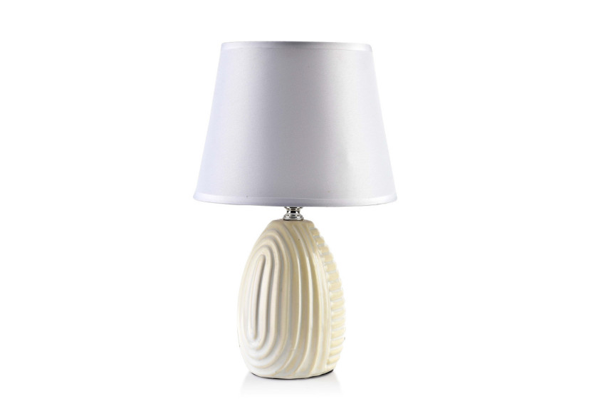 Lampe de table LETI BEIGE - Céramique beige 9x10xh33cm - HTLA8393 - Mondex