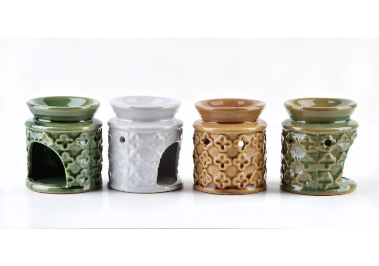 Brûleur d'huiles essentielles - Céramique 6,5x7xh8cm - HTTP2797 - Mondex 2