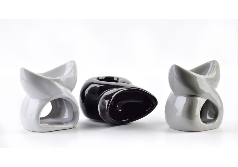 Brûleur d'huile parfumée - Céramique 7,5 x 5 x 8 cm - HTTP3046 - Mondex