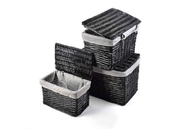 Ensemble de 3 malles en osier - Dimensions variées - HIWD8568 - Mondex 2