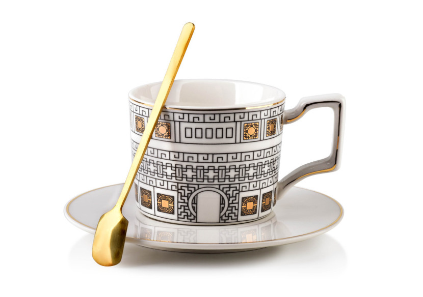 Tasse OTIS avec Soucoupe - 220ml - HTPL8628-PROM - Affekdesign By Mondex