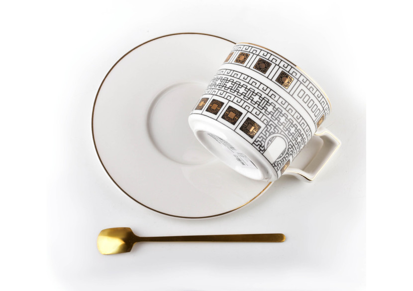 Tasse OTIS avec Soucoupe - 220ml - HTPL8628-PROM - Affekdesign By Mondex