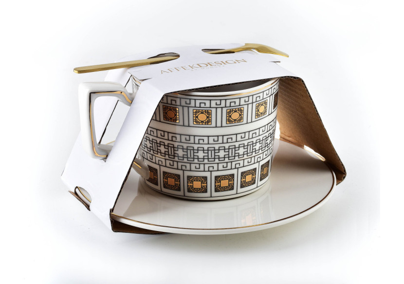 Tasse OTIS avec Soucoupe - 220ml - HTPL8628-PROM - Affekdesign By Mondex