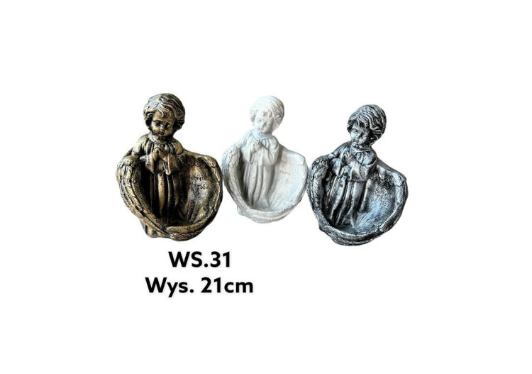 Figurine Ange Clé de Myriel - Grise 9,5x13,5x30cm - HTC0798-PROM - Mondex