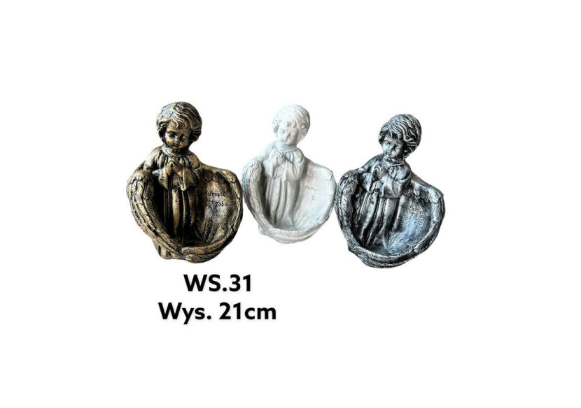 Figurine Ange Clé de Myriel - Grise 9,5x13,5x30cm - HTC0798-PROM - Mondex