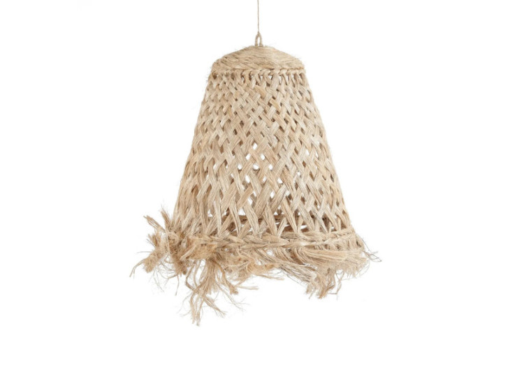 Suspension Méduse Abaca - Élégance côtière naturelle - JAWAL004N-M - Bazar Bizar