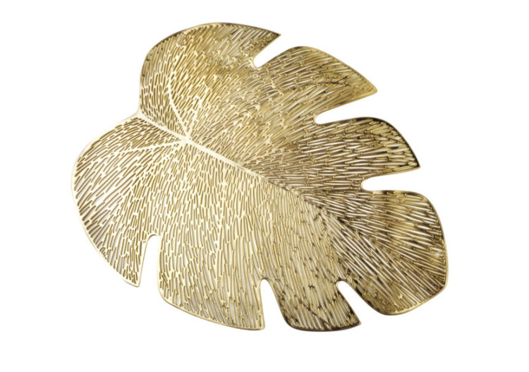 Nappe JUNGLE - 45,5x33xh0,01cm avec Feuilles Dorées - HTA9062 - Mondex