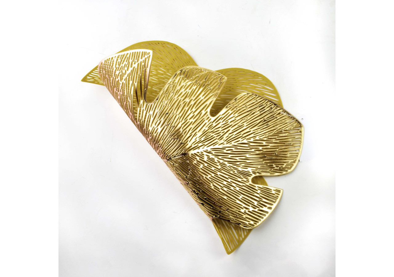 Nappe JUNGLE - 45,5x33xh0,01cm avec Feuilles Dorées - HTA9062 - Mondex