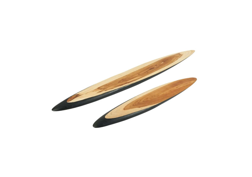 Assiette à Tapas Bondi - XXL en bois de teck - JAES016NB-XXL - Bazar Bizar