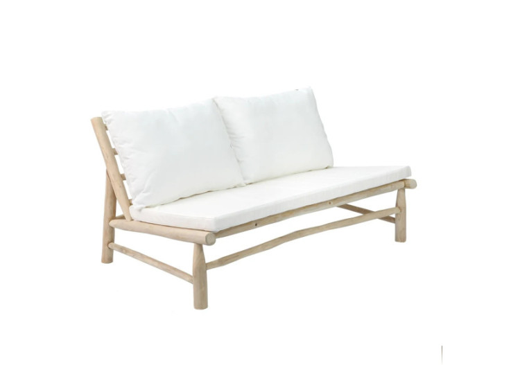 Canapé Island - Deux Places, Couleur Blanc Naturel - JACA003NW-140 - Bazar Bizar