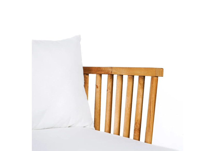 Lit de jour Malawi - En teck naturel avec coussins extérieurs - JASE003NW - Bazar Bizar