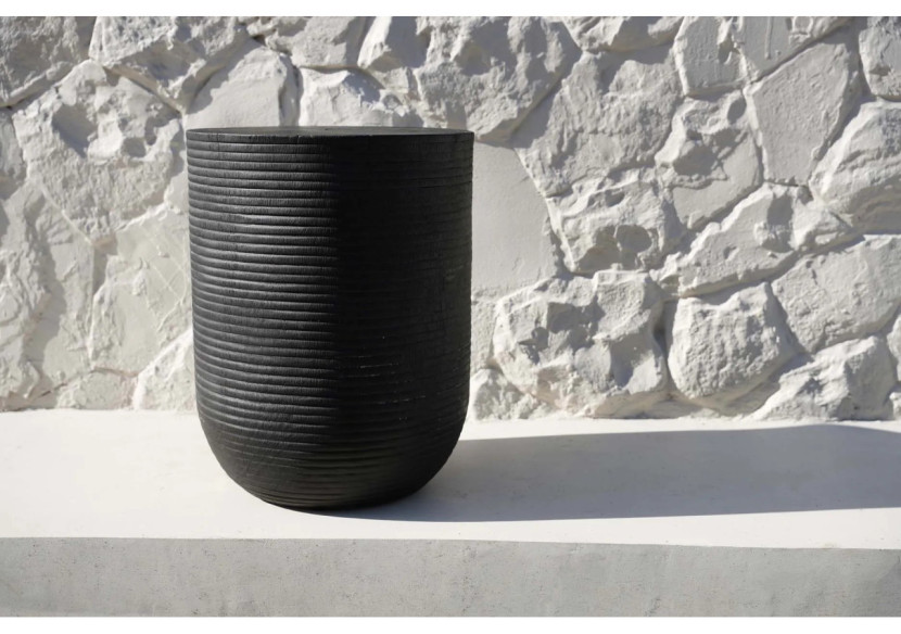 Tabouret Buntuk - Fini noir élégant - JANAF016B - Bazar Bizar