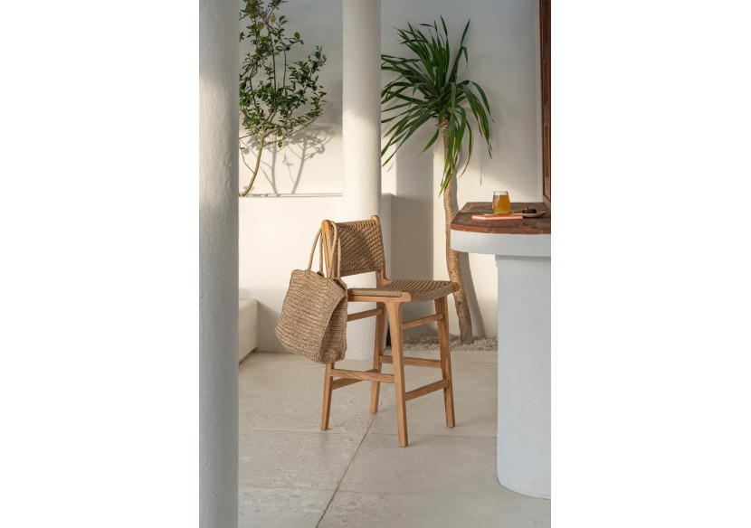 Tabouret de bar Meno - Teck écologique et confort - JAECOL012N - Bazar Bizar Tabouret de bar Meno - Teck écologique et confort - JAECOL012N - Bazar Bizar