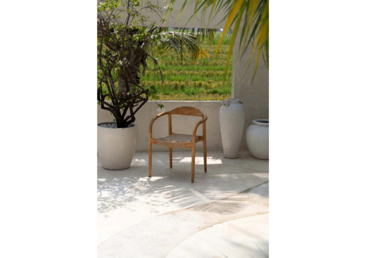 Chaise de salle à manger Amaya - Naturel - extérieur - JAECOL014N - Bazar Bizar 2