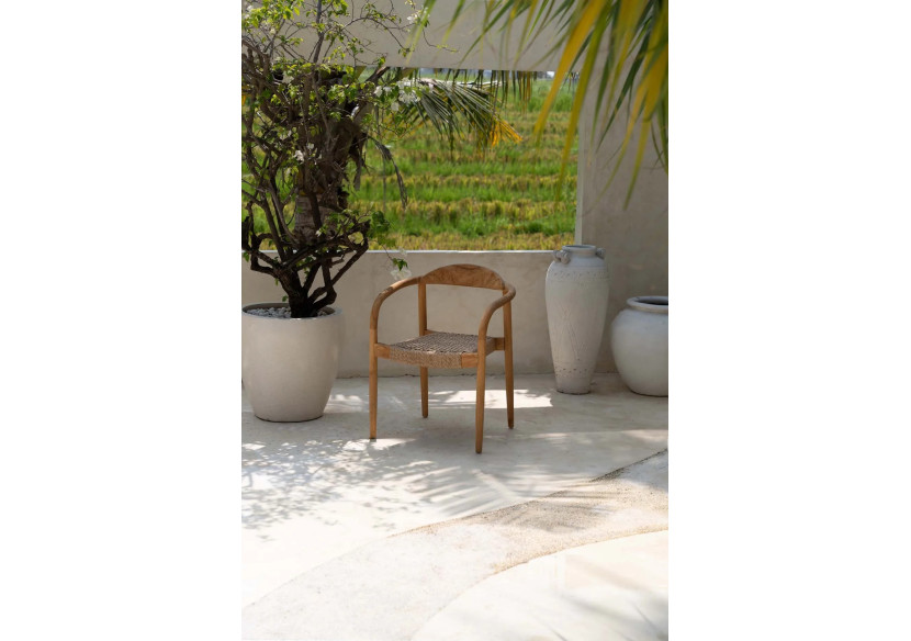 Chaise de salle à manger Amaya - Naturel - extérieur - JAECOL014N - Bazar Bizar