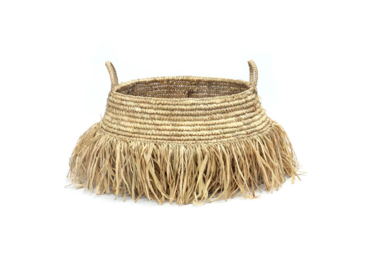 Baskets Deluxe Raffia - Naturel - Grande taille - JACA028N-L - Bazar Bizar