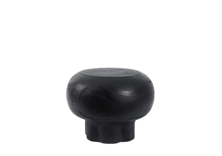 Table basse TUTUP - Bois suar noir au design inspiré des méduses - JANAF015B - Bazar Bizar