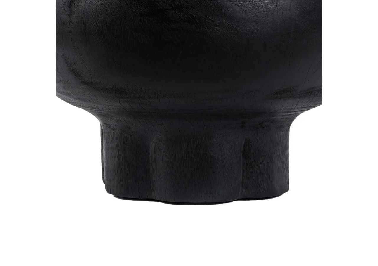 Table basse TUTUP - Bois suar noir au design inspiré des méduses - JANAF015B - Bazar Bizar