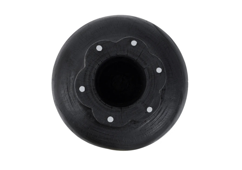 Table basse TUTUP - Bois suar noir au design inspiré des méduses - JANAF015B - Bazar Bizar