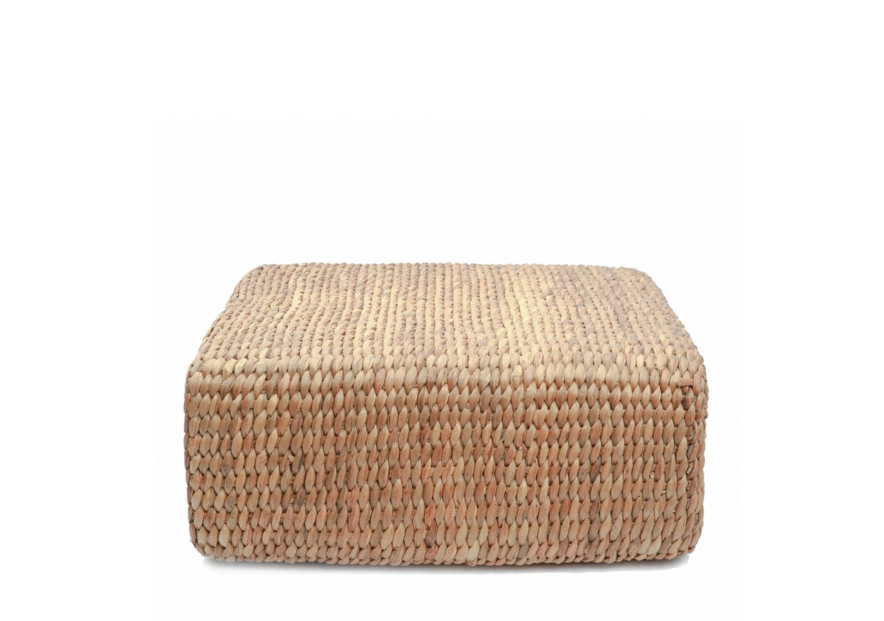 Pouf Hyacinth Carré - Naturel - M - BAJN018N-M-60x60 - Bazar Bizar