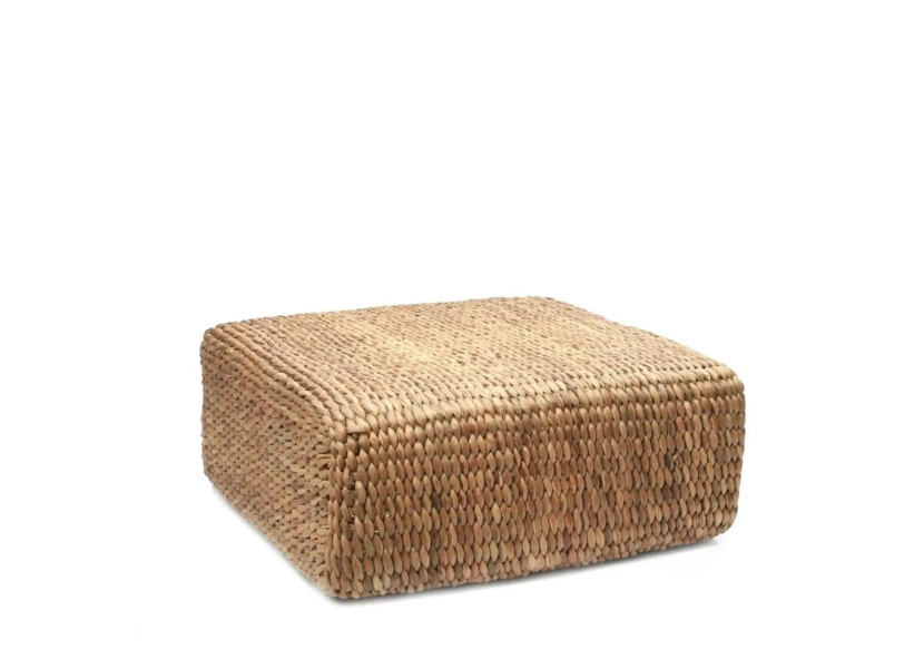 Pouf Hyacinth Carré - Naturel - M - BAJN018N-M-60x60 - Bazar Bizar
