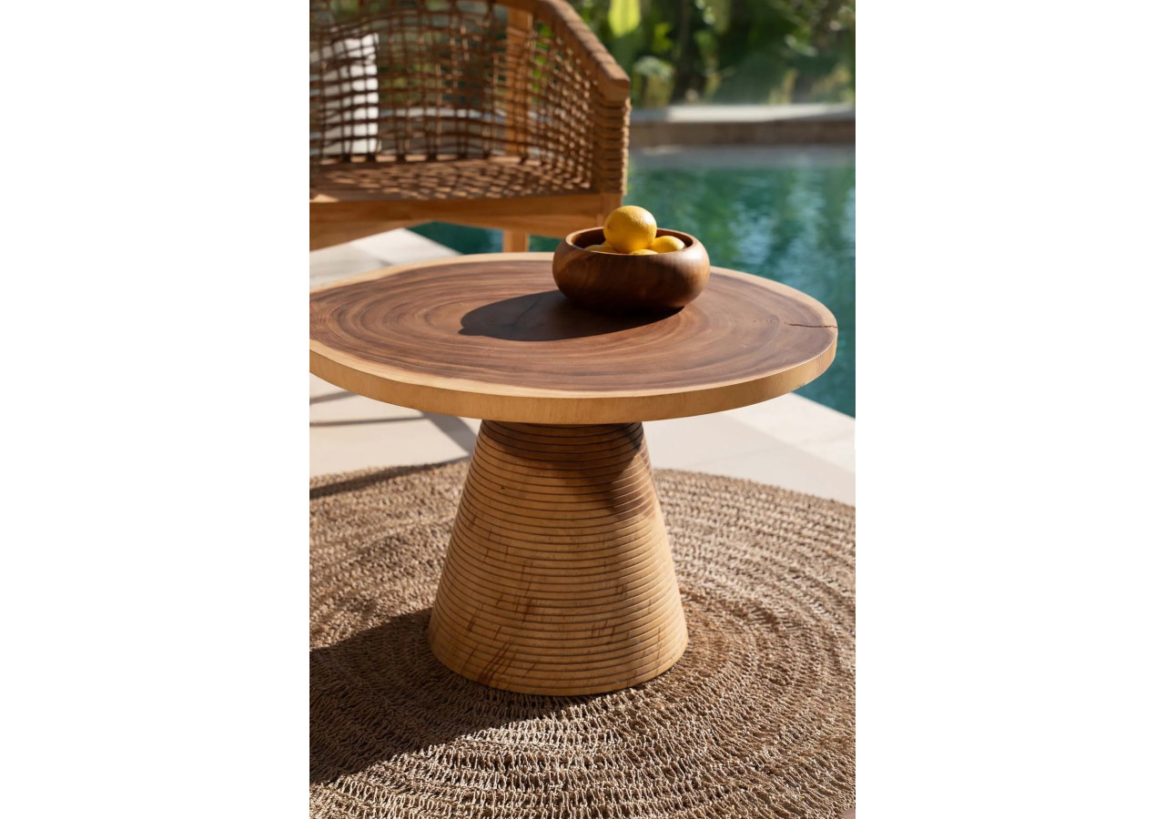 Table Basse Hi Matata - Bois Suar Naturel - JANAF012N - Bazar Bizar