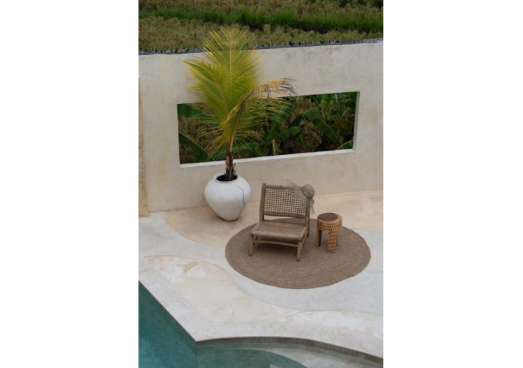 Tabouret Paramo - Bois Suar Naturel - JANAF027N - Bazar Bizar 2