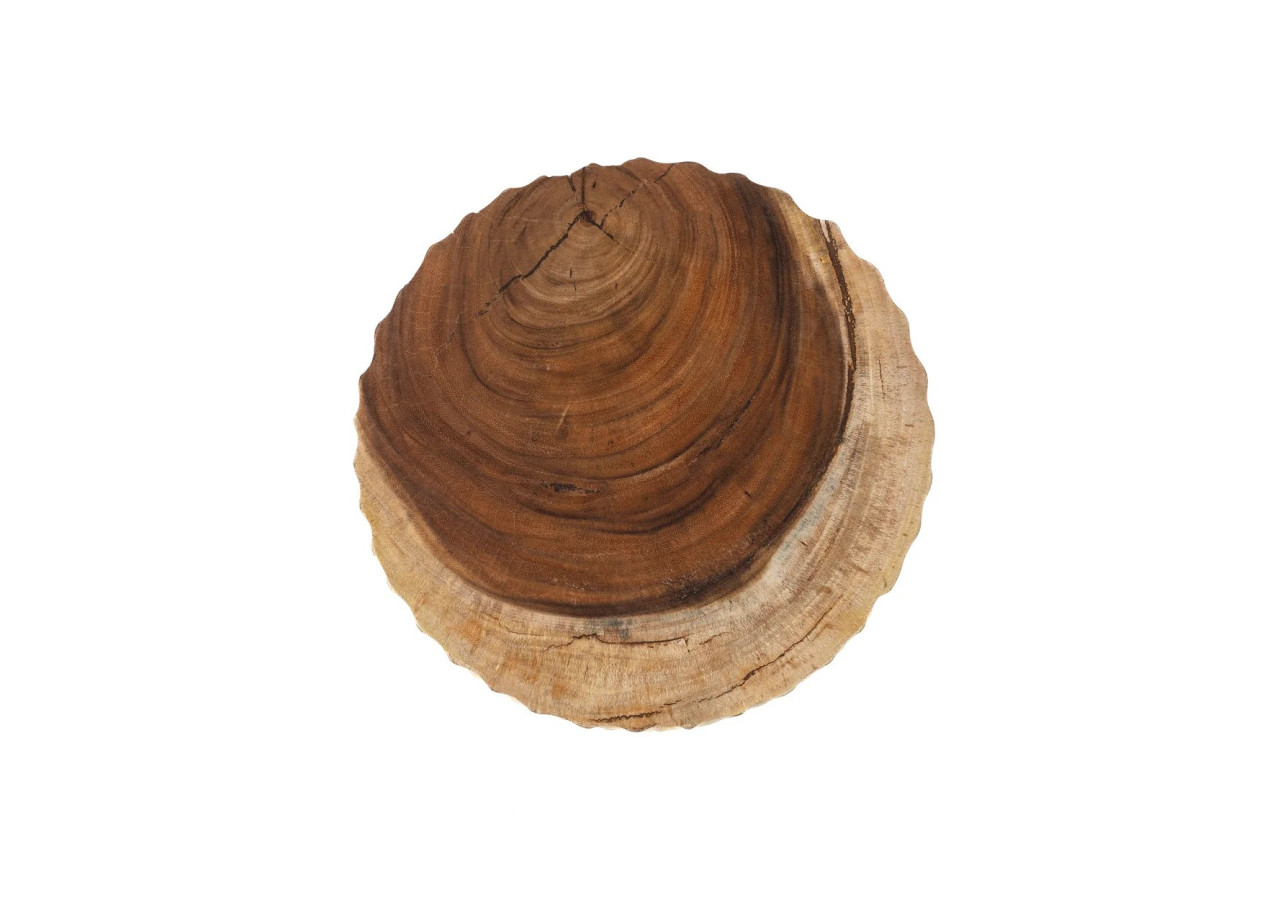 Tabouret Paramo - Bois Suar Naturel - JANAF027N - Bazar Bizar