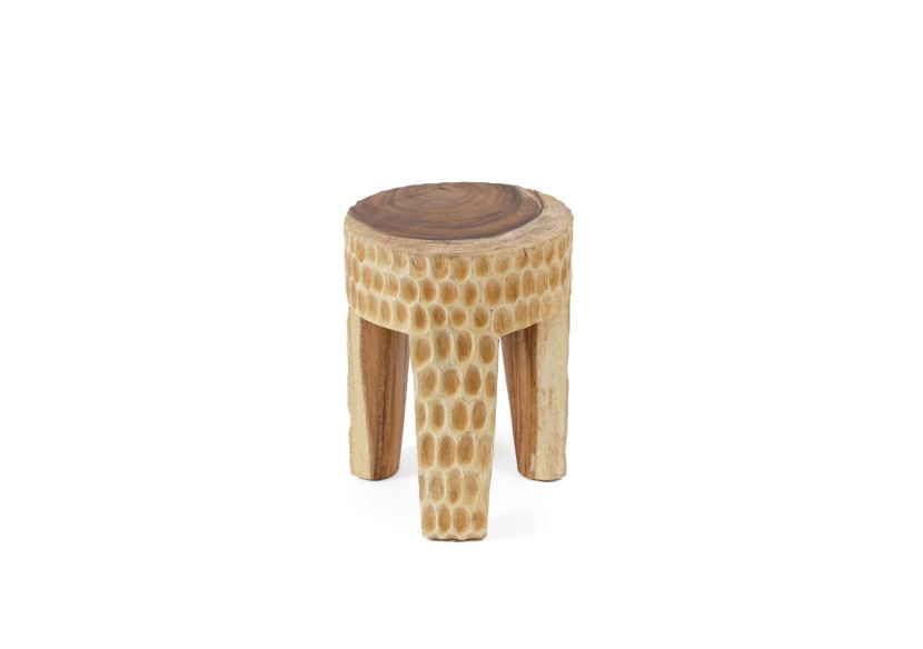 Tabouret Paramo - Bois Suar Naturel - JANAF027N - Bazar Bizar Tabouret Paramo - Bois Suar Naturel - JANAF027N - Bazar Bizar