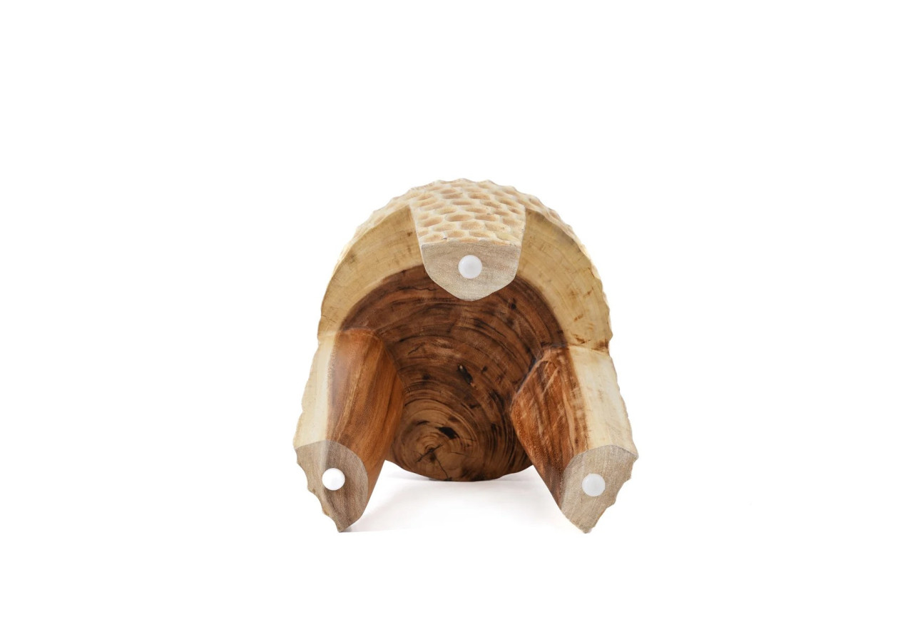 Tabouret Paramo - Bois Suar Naturel - JANAF027N - Bazar Bizar