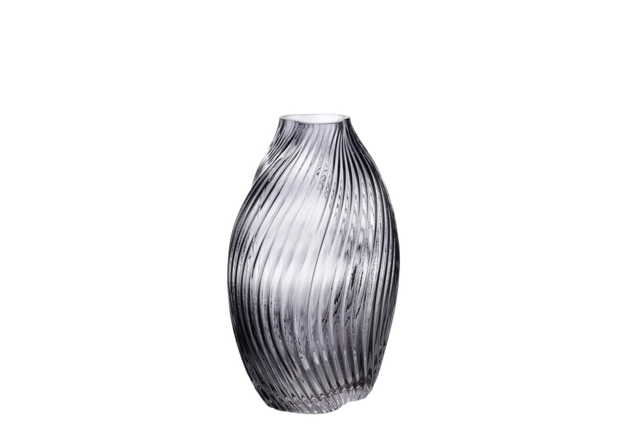 Vase SERENITE 15x15x26,5cm - Élégance avec motifs en relief - HTID1498 - Mondex