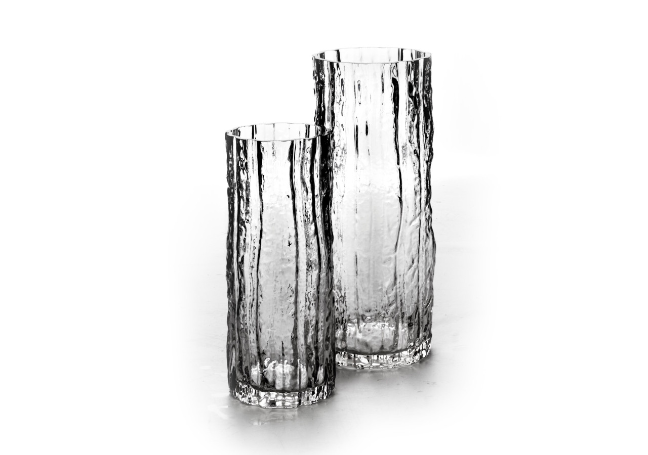 Vase SERENITE - 9,5x9,5xh24,5cm en verre élégant - HTID1689 - Mondex