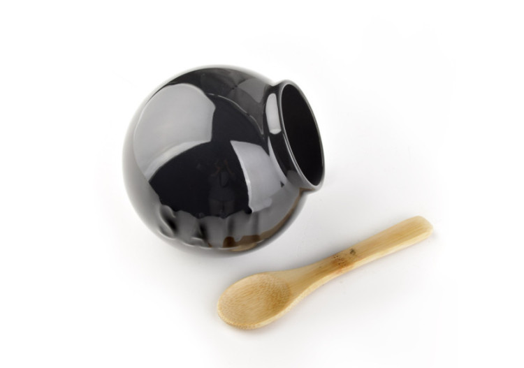 Salière MODERN LIFE - Porcelaine Noire 10.3xh9.3cm - HTD2113-PROM - Affekdesign By Mondex 2