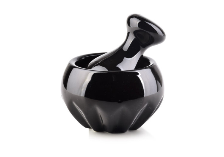 Mortier MODERN LIFE - Porcelaine Noire 10xh6.8cm - HTD2137-PROM - Affekdesign By Mondex