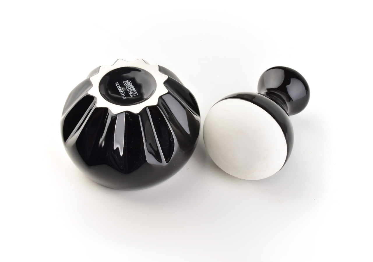 Mortier MODERN LIFE - Porcelaine Noire 10xh6.8cm - HTD2137-PROM - Affekdesign By Mondex