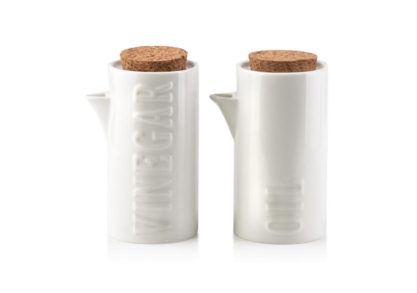 Set d'Huiles et Vinaigres MODERN LIFE - 2x0.2L en Porcelaine Blanche - HTD2139-PROM - Cookini By Mondex Set d'Huiles et Vinaigres MODERN LIFE - 2x0.2L en Porcelaine Blanche - HTD2139-PROM - Cookini By Mondex