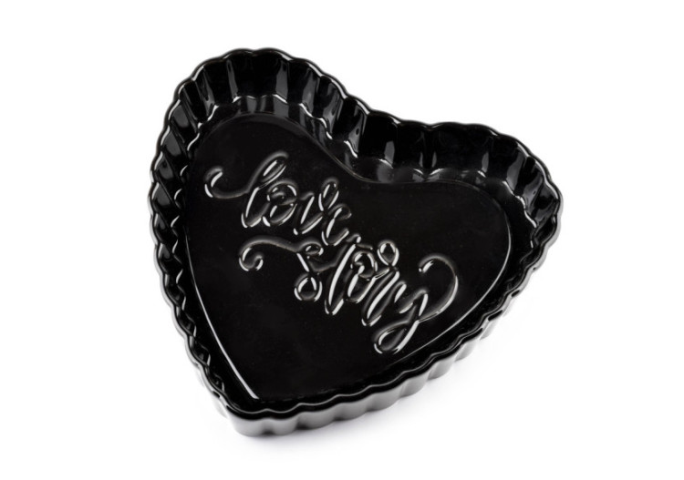 Moule à Gâteau MODERN LIFE - Porcelaine en Forme de Coeur 20x19xh4cm - HTD2290-PROM - Cookini By Mondex