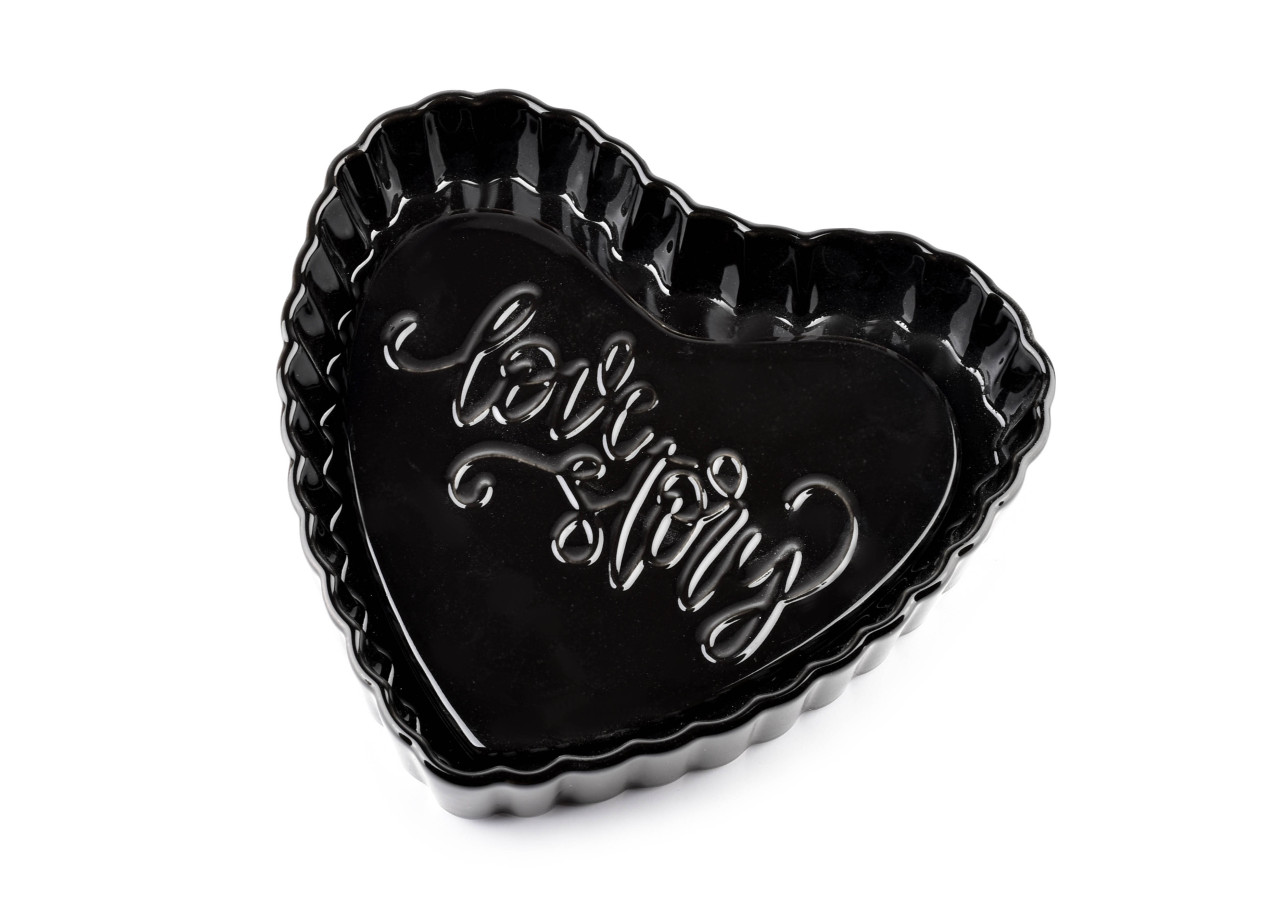 Moule à Gâteau MODERN LIFE - Porcelaine en Forme de Coeur 20x19xh4cm - HTD2290-PROM - Cookini By Mondex