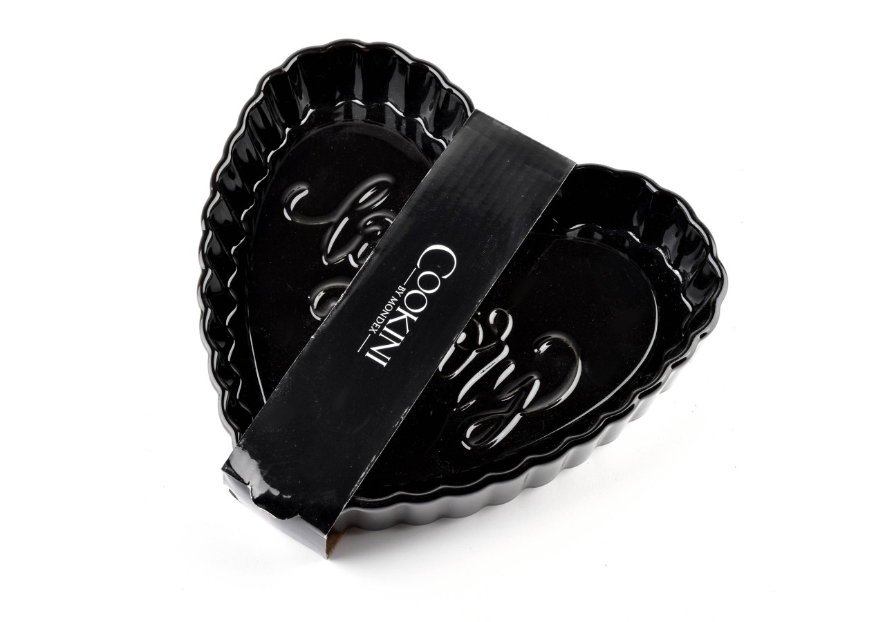 Moule à Gâteau MODERN LIFE - Porcelaine en Forme de Coeur 20x19xh4cm - HTD2290-PROM - Cookini By Mondex