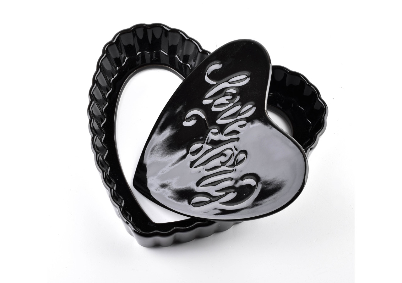 Moule à Gâteau MODERN LIFE - Porcelaine en Forme de Coeur 20x19xh4cm - HTD2290-PROM - Cookini By Mondex