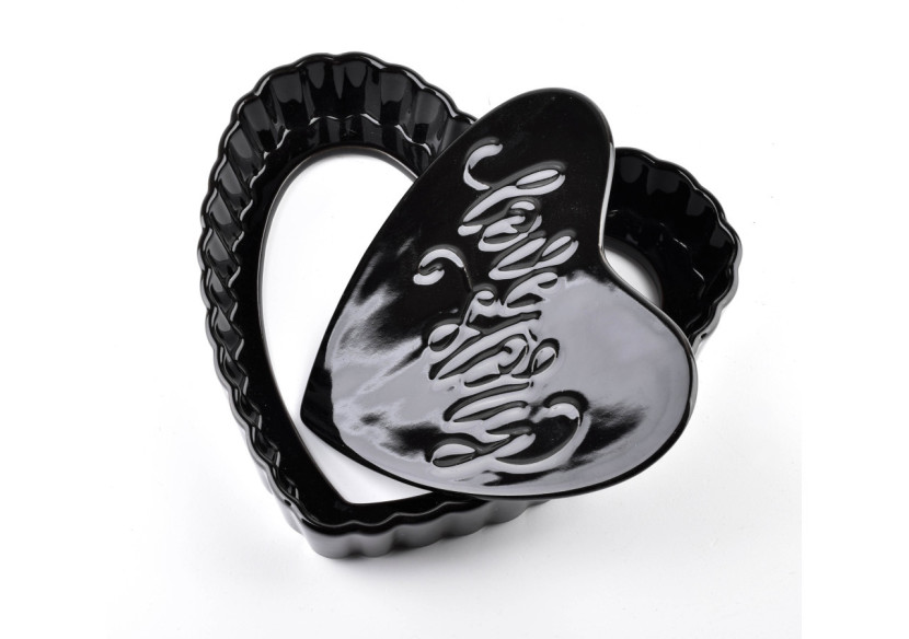 Moule à Gâteau MODERN LIFE - Porcelaine en Forme de Coeur 20x19xh4cm - HTD2290-PROM - Cookini By Mondex Moule à Gâteau MODERN LIFE - Porcelaine en Forme de Coeur 20x19xh4cm - HTD2290-PROM - Cookini By Mondex