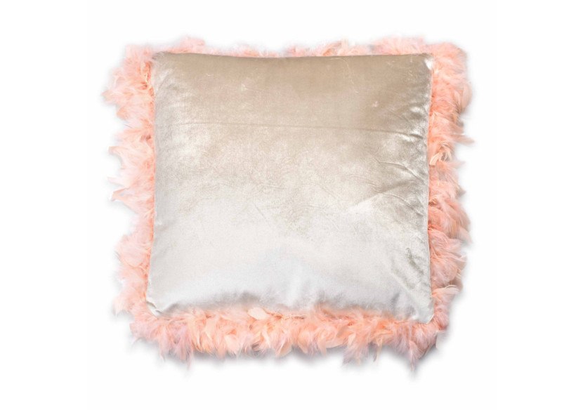 Poduszka LORETA BEIGE - 44x44cm, velours - HTYG2734-PROM - Mondex